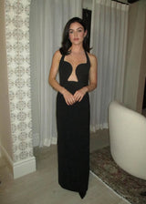Kookai Alto Low Cut Maxi Dress | Black (4 Day Hire)