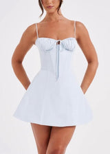 Babyboo Lacey Mini Dress | Blue (4 Day Hire)