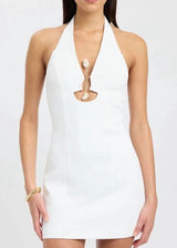 Kookai Oyster Trim Mini Dress | White (4 Day Hire)
