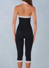 NEW IN - Oh Polly Calla Capri Jumpsuit | Black (4 Day Hire)