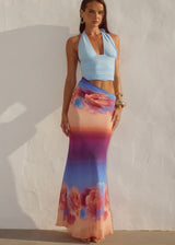 Runaway The Label Alexis Halter Cut Out Maxi Dress | Nadia Pink Ombre (4 Day Hire)