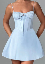 Babyboo Lacey Mini Dress | Blue (4 Day Hire)