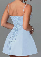 Babyboo Lacey Mini Dress | Blue (4 Day Hire)