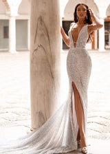 Alamour The Label Lili Sequin Gown | Silver (4 Day Hire)