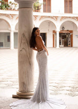 Alamour The Label Lili Sequin Gown | Silver (4 Day Hire)