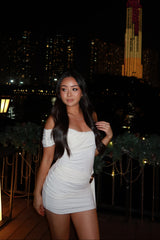 Runaway The Label Kassi One Shoulder Mini Dress | White (4 Day Hire)