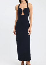 Kookai Alto Low Cut Maxi Dress | Black (4 Day Hire)